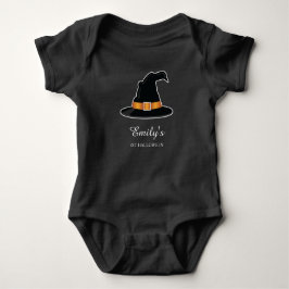 Heksenhoed Kind eerste Halloween met elke naam Romper
