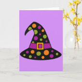 Heksenhoed lege Halloween kaart (Gele Bloem)