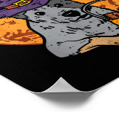 Heksenhoed Maan Jack O Lantern Halloween Heeler Poster (Hoek)