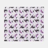 Heksenhoed Paarse Hoge Hakken Met Vleermuizen Hall Fleece Deken (Voorkant (Horizontaal))