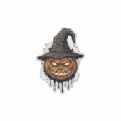 Heksenhoed Pompoen Halloween Grafisch_1 Sticker (Voorkant)
