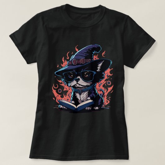Heksenhoed Pup Tovenaar T-shirt (Design voorkant)