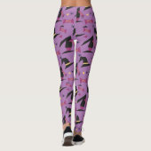 Heksenhoed Sinterklaas Snoep Paarse Leggings (Achterkant)