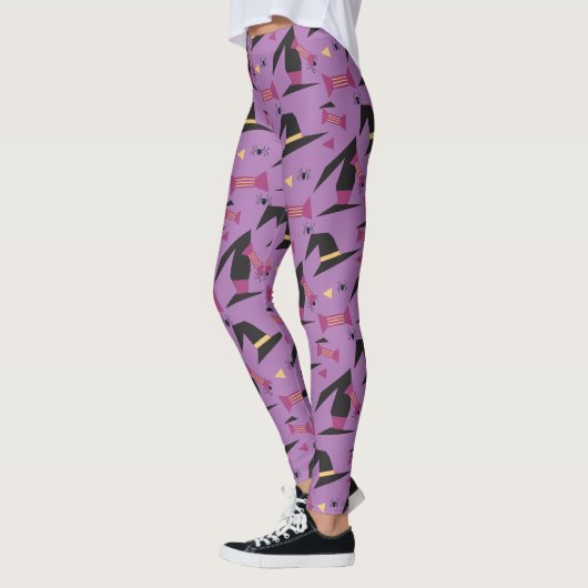 Heksenhoed Sinterklaas Snoep Paarse Leggings (Links)