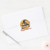 Heksenhoed & Spreukenboek Halloween Vierkante Stic Sticker (Envelop)