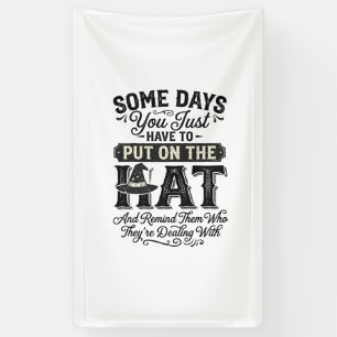 Heksenhoed Vintage Funny Halloween-typografie ontw Spandoek