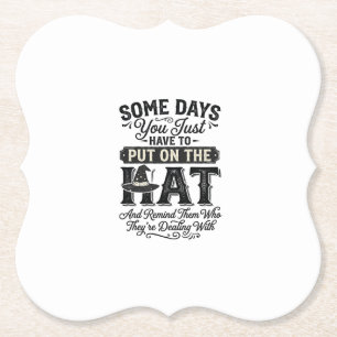 Heksenhoed Vintage Funny Halloween Typography Desi Kartonnen Onderzetters