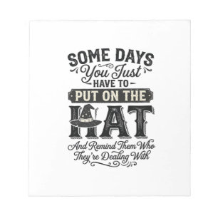 Heksenhoed Vintage Funny Halloween Typography Desi Notitieblok