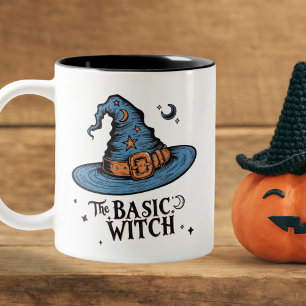 Heksenhoed Vintage Halloween Koffiemok Tweekleurige Koffiemok