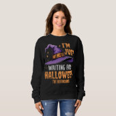 Heksenhoed Wachtend op Halloween Trui (Voorkant volledig)