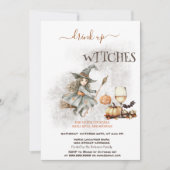 Heksenhoed Wijnpompoen Halloween Kaart (Voorkant)