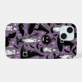 Heksenhoeden & Vleermuizen iPhone 15 Case (Achterkant horizontaal)