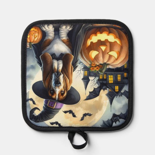 Heksenhond Halloween Pot Holder Pannenlap (Voorkant)