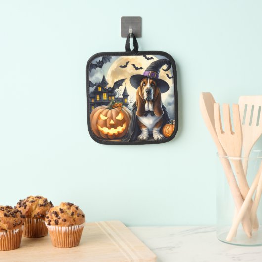 Heksenhond Halloween Pot Holder Pannenlap (Insitu(Ophanging))