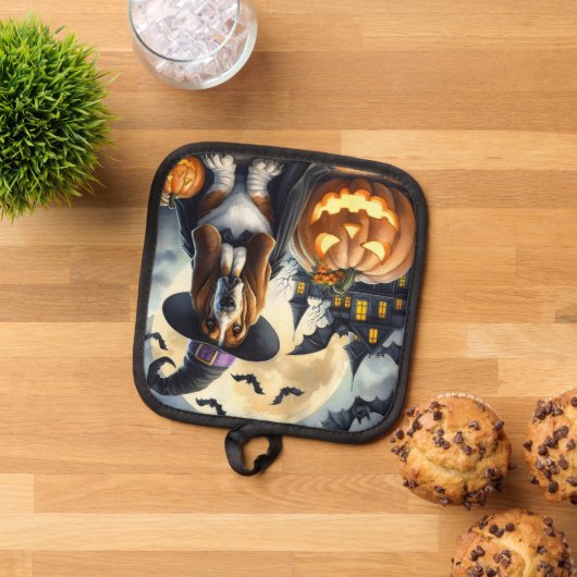 Heksenhond Halloween Pot Holder Pannenlap (Top down)
