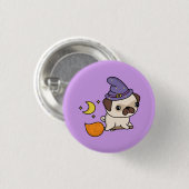 Heksenhond Halloween Ronde Button 3,2 Cm (Voorkant /achterkant)