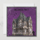 Heksenhuis Halloween Kaart (Voorkant)