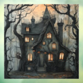 Heksenhuis raam vastklemmen raamsticker (Vel 3)