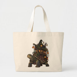Heksenhuisje Schildpad Halloween Boodschappentas Grote Tote Bag
