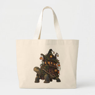 Heksenhuisje Schildpad Halloween Boodschappentas Grote Tote Bag