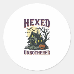 Heksenhumor T-shirt Vintage Geheime Cottage Hallow Ronde Sticker