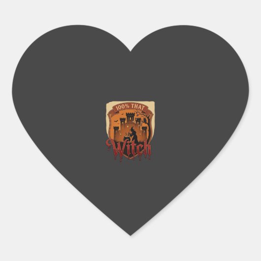 Heksenkasteel Ketel Uil Vleermuizen_1 Hart Sticker (Voorkant)
