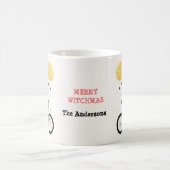 Heksenkat Fietsen met kerstboom Eigenzinnige Kerst Koffiemok (Center)