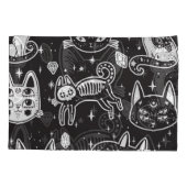 Heksenkat:  geïsoleerde illustratie kussensloop (Achterkant)