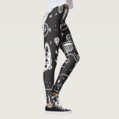 Heksenkat:  geïsoleerde illustratie leggings (Rechts)