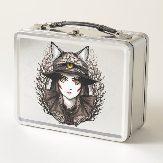 Heksenkat Halloween griezelig Schattige portret (Voorkant)