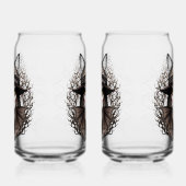 Heksenkat Halloween griezelig Schattige portret Blikvorm Glas (Rechts)