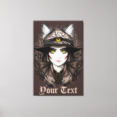 Heksenkat Halloween griezelig Schattige portret Canvas Afdruk (Voorkant)