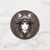 Heksenkat Halloween griezelig Schattige portret Confetti (Kleine voorkant)