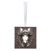 Heksenkat Halloween griezelig Schattige portret Decoratie (Rechts)