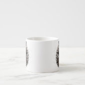 Heksenkat Halloween griezelig Schattige portret Espresso Kop (Voorkant)