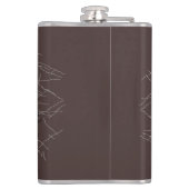 Heksenkat Halloween griezelig Schattige portret Heupfles (Achterkant)