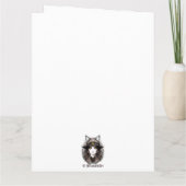 Heksenkat Halloween griezelig Schattige portret Kaart (Achterkant)