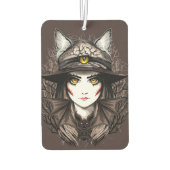 Heksenkat Halloween griezelig Schattige portret Luchtverfrisser (Achterkant)