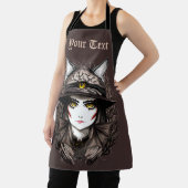 Heksenkat Halloween griezelig Schattige portret Schort (Insitu)