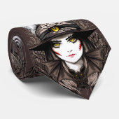 Heksenkat Halloween griezelig Schattige portret Stropdas (Opgerold)