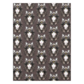 Heksenkat Halloween griezelig Schattige portret Tafelkleed (Voorkant)