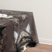 Heksenkat Halloween griezelig Schattige portret Tafelkleed (Voorbeeld)