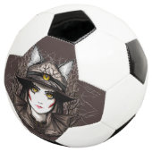 Heksenkat Halloween griezelig Schattige portret Voetbal (Drie kwart)