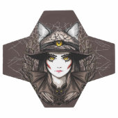 Heksenkat Halloween griezelig Schattige portret Voetbal (Enkel)