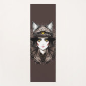 Heksenkat Halloween griezelig Schattige portret Yogamat (Voorkant)