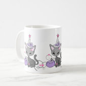 Heksenkat Halloween Koffiemok (Voorkant links)