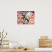 Heksenkat Herfst Poster door Molly Harrison (Keuken)