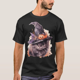 Heksenkat in Halloween 27 T-shirt