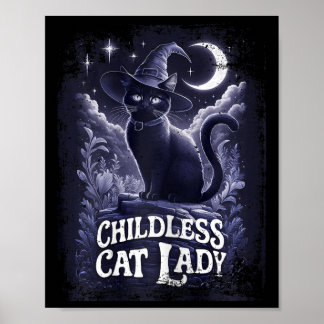  heksenkat kinderloze kat dames poster