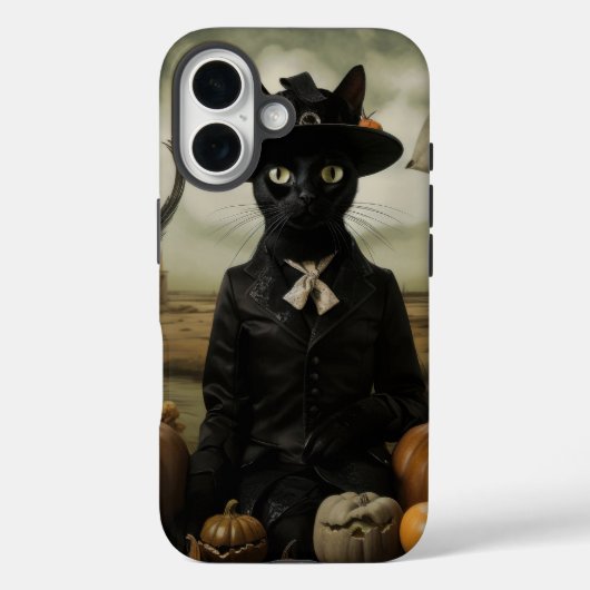 Heksenkat met pompoenen Case-Mate iPhone case (Achterkant)